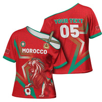 Custom Morocco WC Football 2026 Cross Shoulder Shirt Go Champions Lion Spirit - Wonder Print Shop