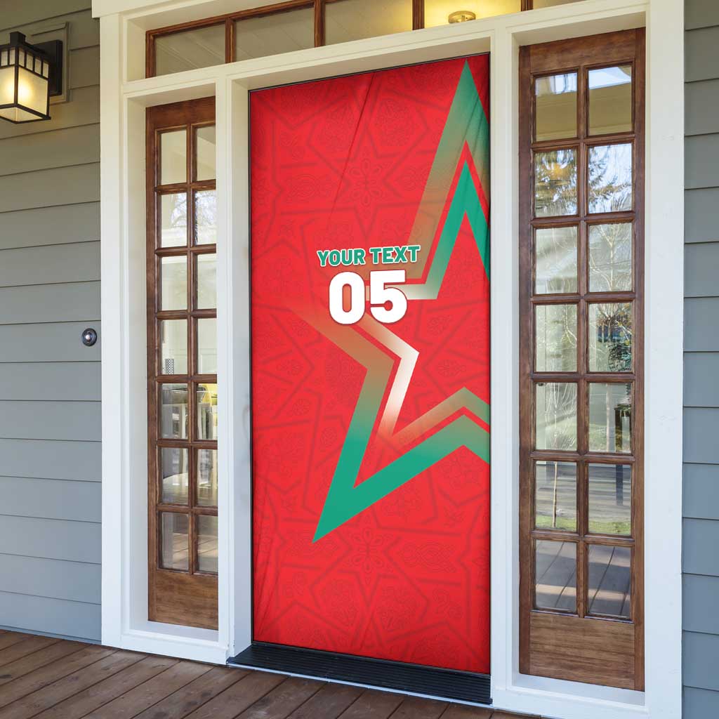 Custom Morocco WC Football 2026 Door Cover Go Champions Lion Spirit - Wonder Print Shop