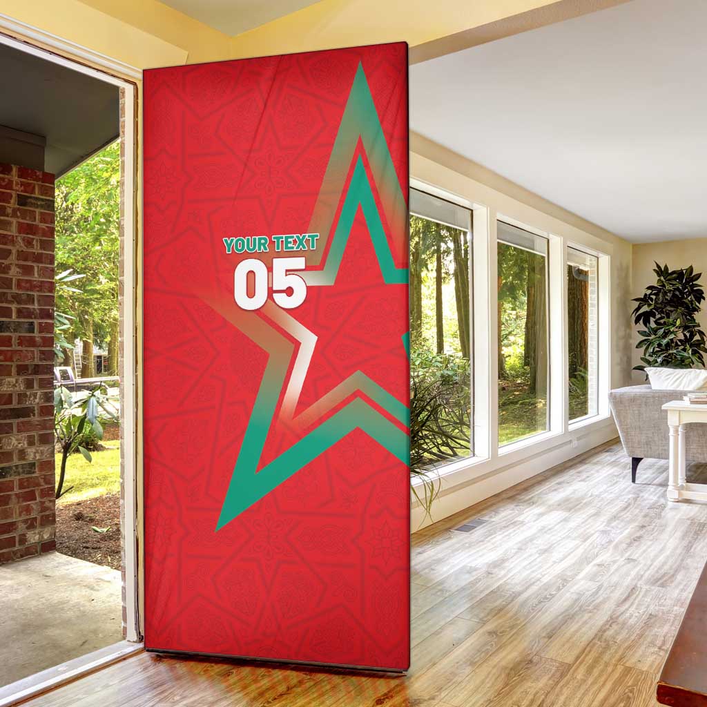 Custom Morocco WC Football 2026 Door Cover Go Champions Lion Spirit - Wonder Print Shop