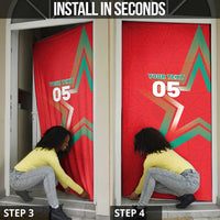 Custom Morocco WC Football 2026 Door Cover Go Champions Lion Spirit - Wonder Print Shop