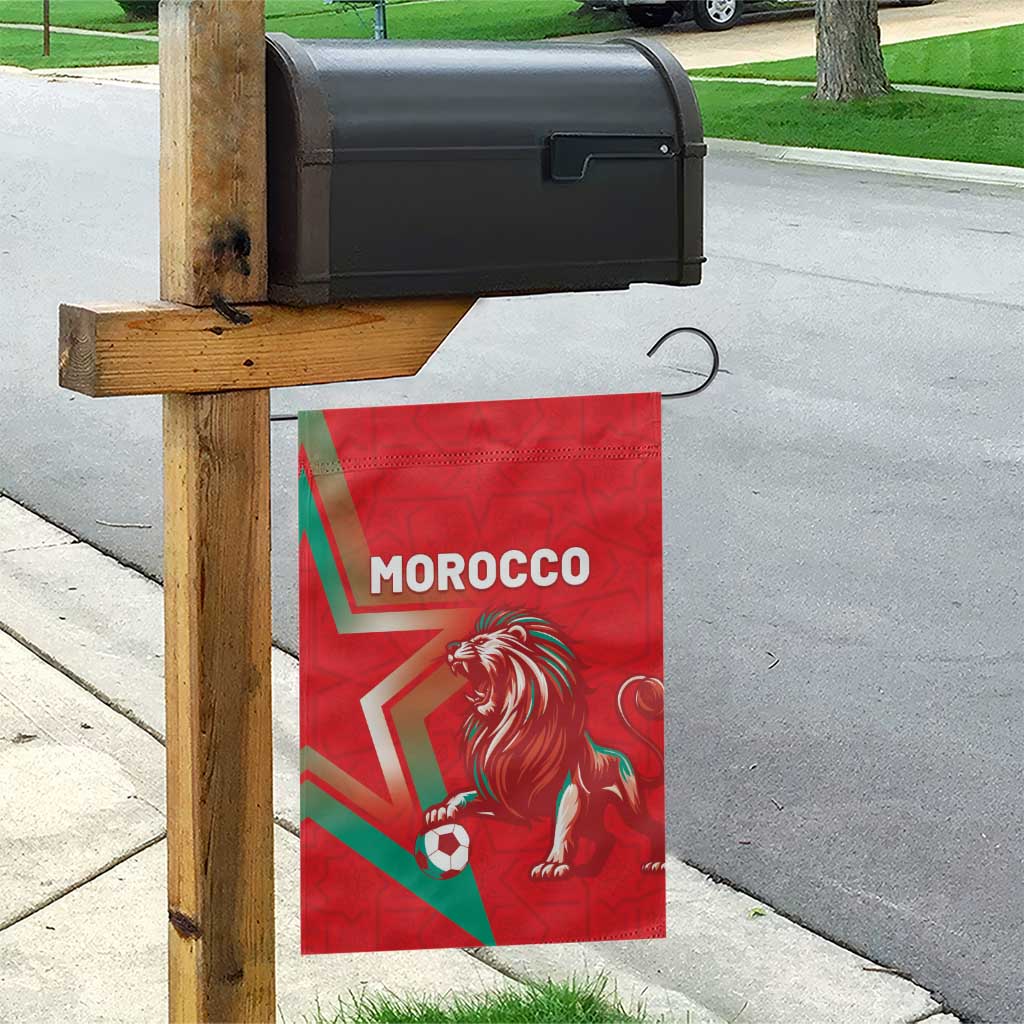 Morocco WC Football 2026 Garden Flag Go Champions Lion Spirit - Wonder Print Shop