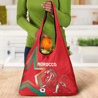 Morocco WC Football 2026 Grocery Bag Go Champions Lion Spirit - Wonder Print Shop