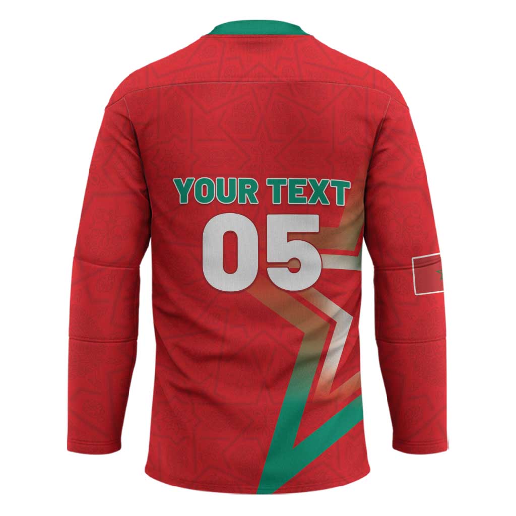 Custom Morocco WC Football 2026 Hockey Jersey Go Champions Lion Spirit - Wonder Print Shop