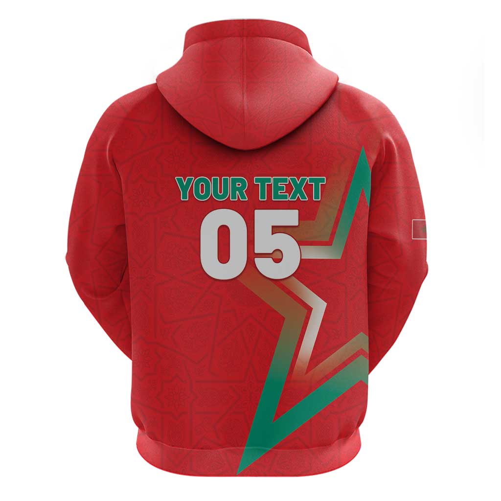 Custom Morocco WC Football 2026 Hoodie Go Champions Lion Spirit - Wonder Print Shop