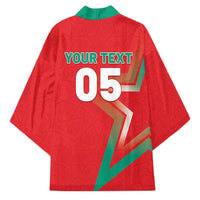 Custom Morocco WC Football 2026 Kimono Go Champions Lion Spirit - Wonder Print Shop