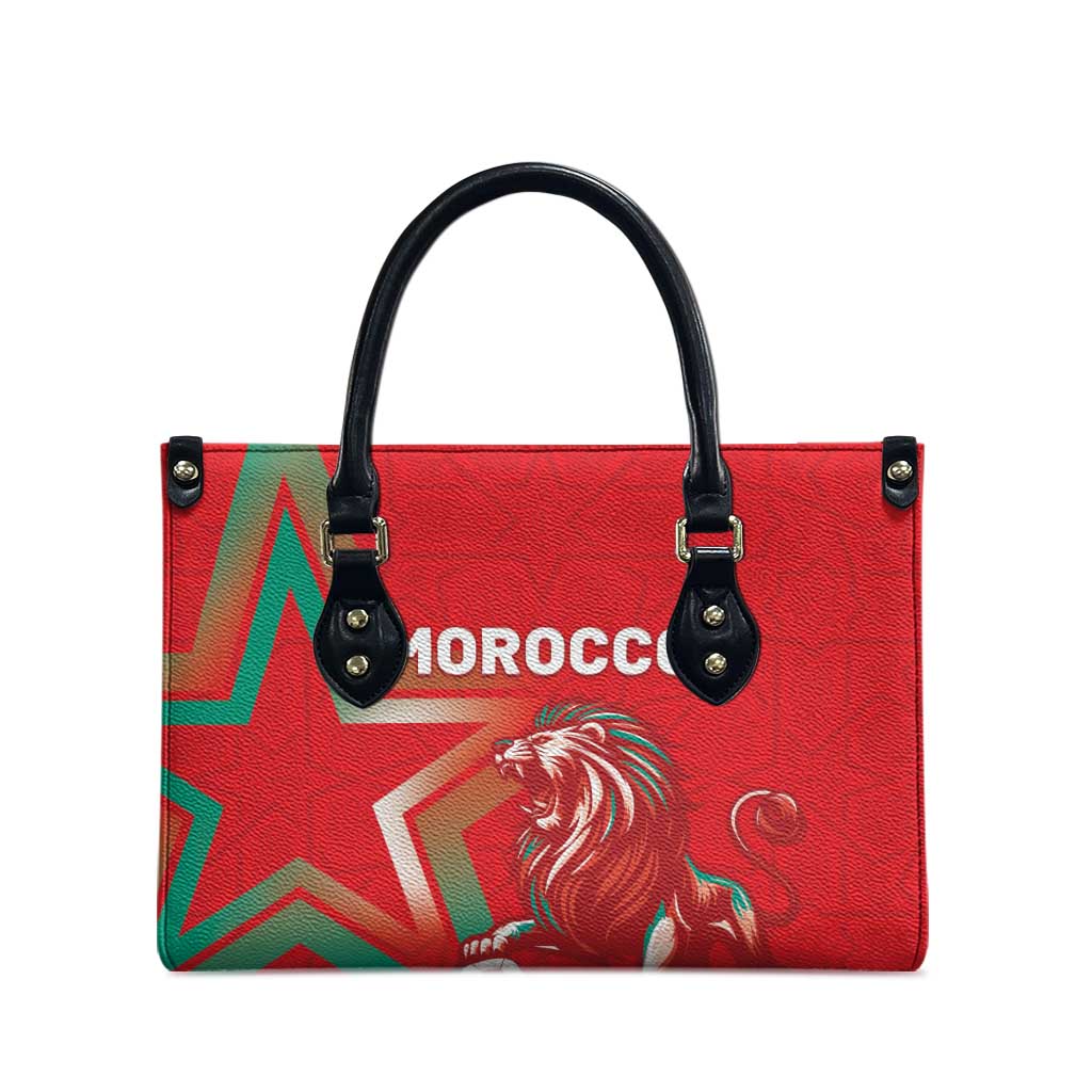 Morocco WC Football 2026 Leather Bag Go Champions Lion Spirit - Wonder Print Shop