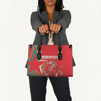 Morocco WC Football 2026 Leather Bag Go Champions Lion Spirit - Wonder Print Shop