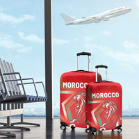 Morocco WC Football 2026 Luggage Cover Go Champions Lion Spirit - Wonder Print Shop