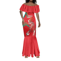 Custom Morocco WC Football 2026 Mermaid Dress Go Champions Lion Spirit LT05