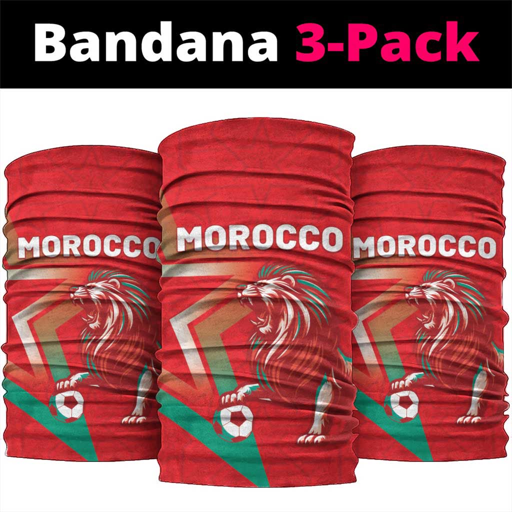 Morocco WC Football 2026 Neck Gaiter Go Champions Lion Spirit - Wonder Print Shop