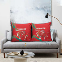 Morocco WC Football 2026 Pillow Cover Go Champions Lion Spirit - Wonder Print Shop
