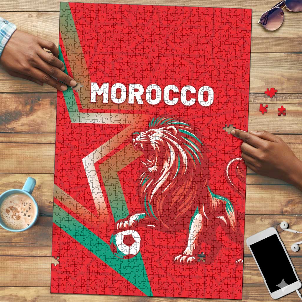 Morocco WC Football 2026 Puzzle Go Champions Lion Spirit - Wonder Print Shop