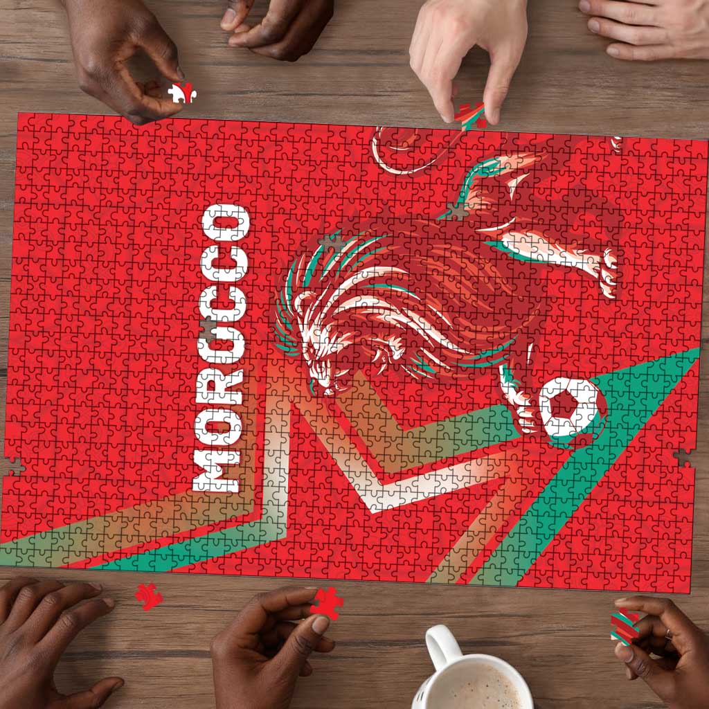 Morocco WC Football 2026 Puzzle Go Champions Lion Spirit - Wonder Print Shop