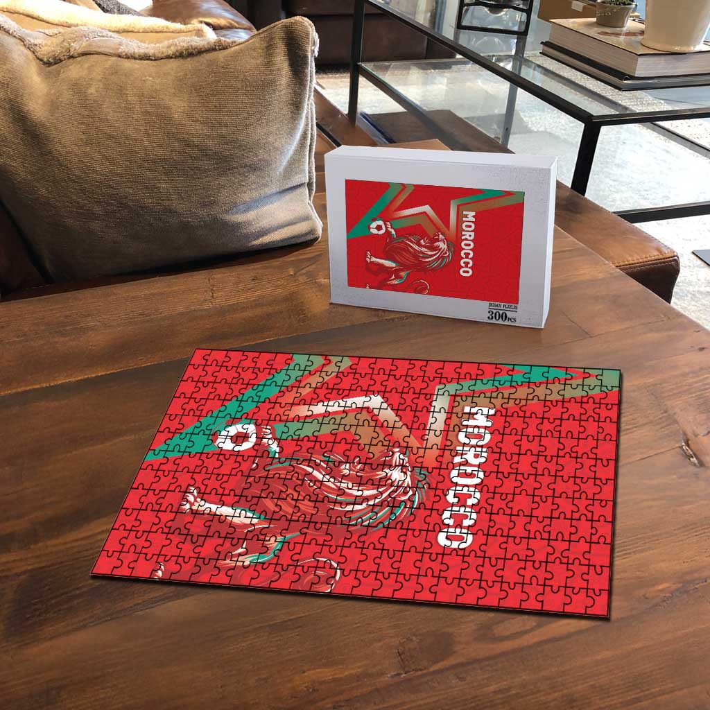 Morocco WC Football 2026 Puzzle Go Champions Lion Spirit - Wonder Print Shop