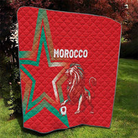 Morocco WC Football 2026 Quilt Go Champions Lion Spirit - Wonder Print Shop