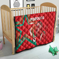 Morocco WC Football 2026 Quilt Go Champions Lion Spirit - Wonder Print Shop