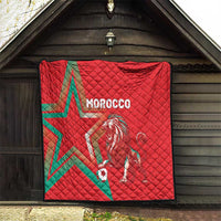 Morocco WC Football 2026 Quilt Go Champions Lion Spirit - Wonder Print Shop