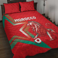 Morocco WC Football 2026 Quilt Bed Set Go Champions Lion Spirit - Wonder Print Shop
