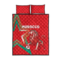 Morocco WC Football 2026 Quilt Bed Set Go Champions Lion Spirit - Wonder Print Shop