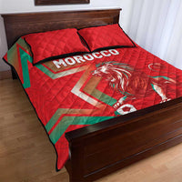 Morocco WC Football 2026 Quilt Bed Set Go Champions Lion Spirit - Wonder Print Shop