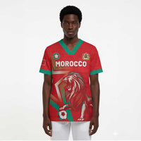 Custom Morocco WC Football 2026 Scrub Top Go Champions Lion Spirit - Wonder Print Shop