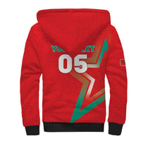 Custom Morocco WC Football 2026 Sherpa Hoodie Go Champions Lion Spirit - Wonder Print Shop