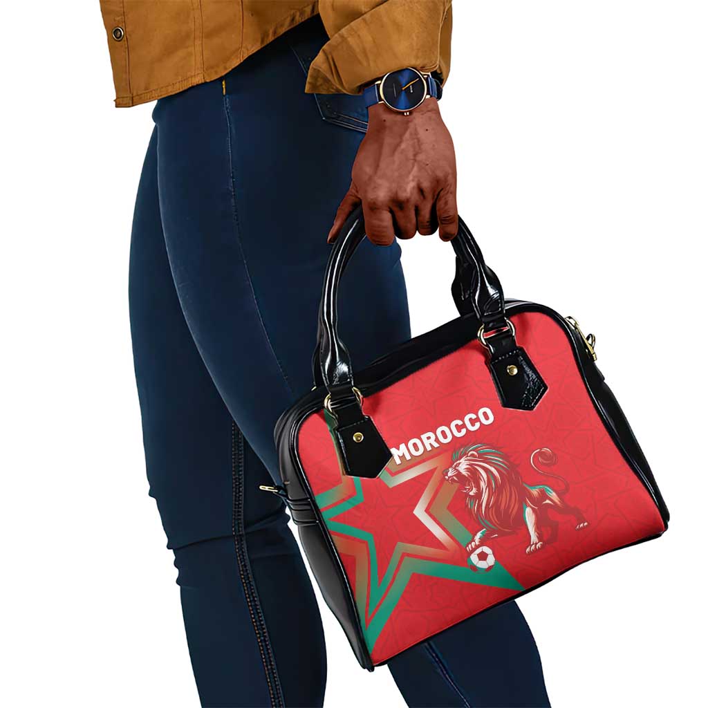 Morocco WC Football 2026 Shoulder Handbag Go Champions Lion Spirit - Wonder Print Shop