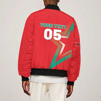 Custom Morocco WC Football 2026 Sleeve Zip Bomber Jacket Go Champions Lion Spirit - Wonder Print Shop