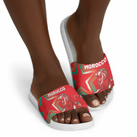 Morocco WC Football 2026 Slide Sandals Go Champions Lion Spirit - Wonder Print Shop