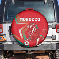 Morocco WC Football 2026 Spare Tire Cover Go Champions Lion Spirit - Wonder Print Shop
