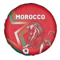 Morocco WC Football 2026 Spare Tire Cover Go Champions Lion Spirit - Wonder Print Shop