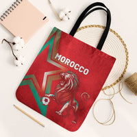 Morocco WC Football 2026 Tote Bag Go Champions Lion Spirit - Wonder Print Shop