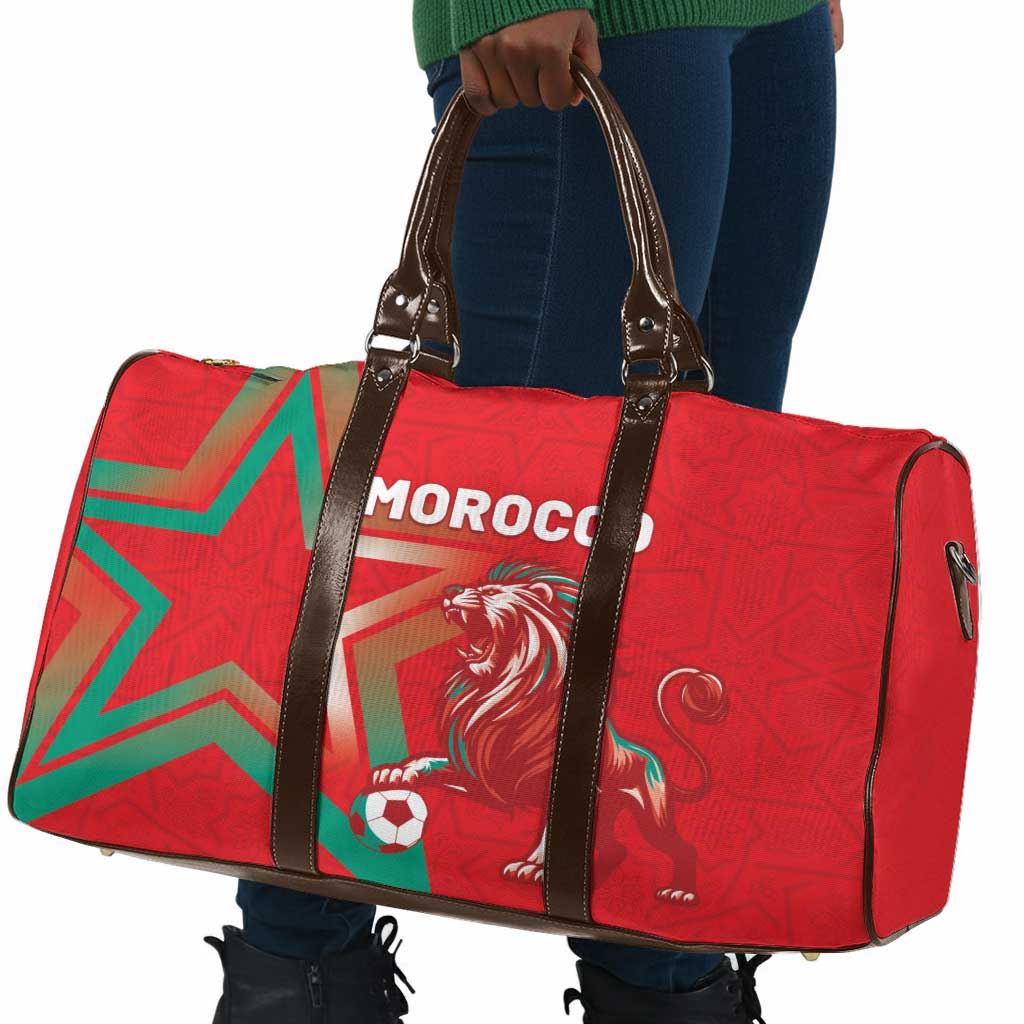 Morocco WC Football 2026 Travel Bag Go Champions Lion Spirit - Wonder Print Shop