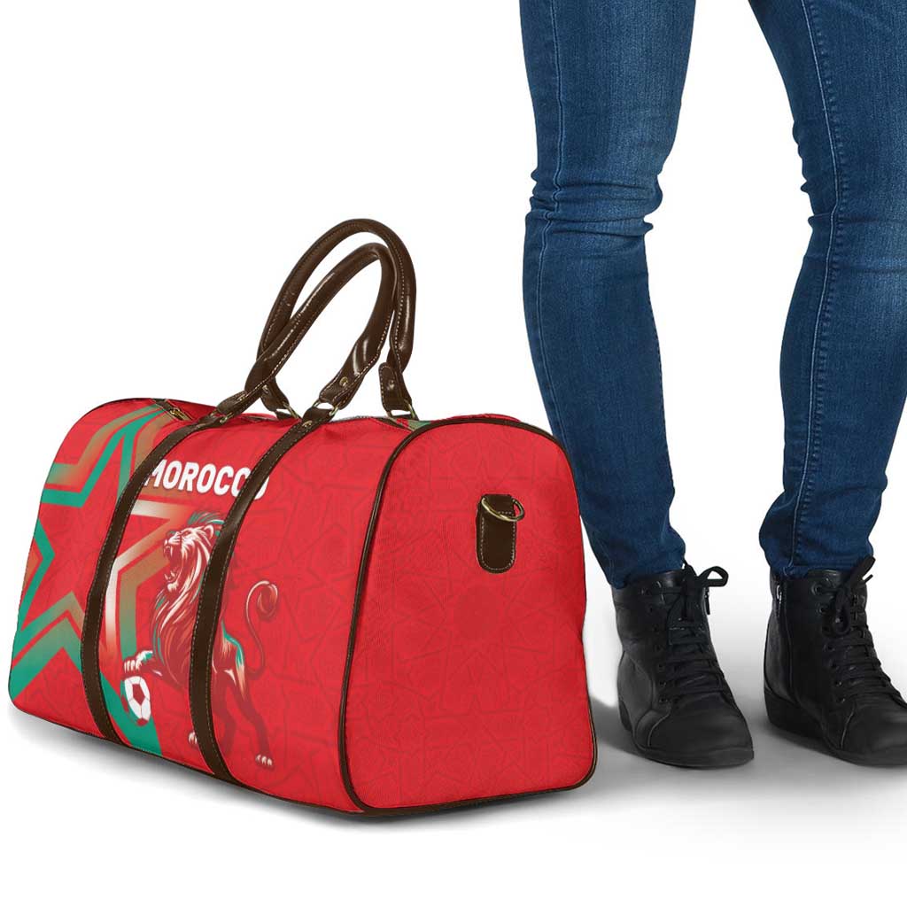 Morocco WC Football 2026 Travel Bag Go Champions Lion Spirit - Wonder Print Shop
