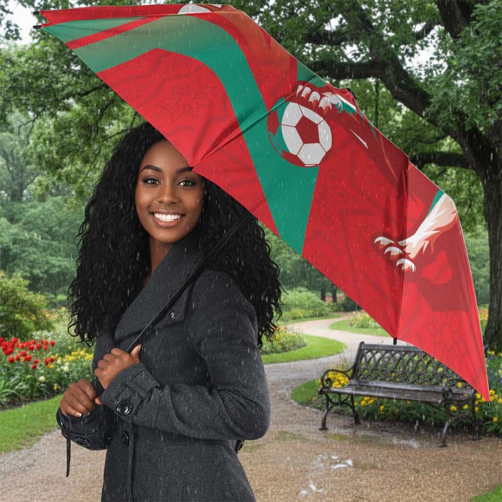 Morocco WC Football 2026 Umbrella Go Champions Lion Spirit - Wonder Print Shop