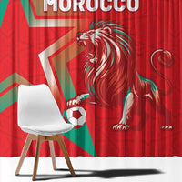 Morocco WC Football 2026 Window Curtain Go Champions Lion Spirit - Wonder Print Shop