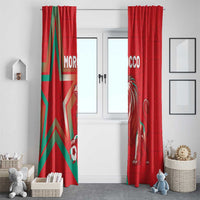 Morocco WC Football 2026 Window Curtain Go Champions Lion Spirit - Wonder Print Shop