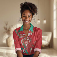 Custom Morocco WC Football 2026 Women Casual Shirt Go Champions Lion Spirit - Wonder Print Shop