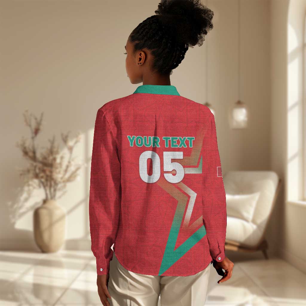 Custom Morocco WC Football 2026 Women Casual Shirt Go Champions Lion Spirit - Wonder Print Shop