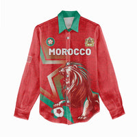 Custom Morocco WC Football 2026 Women Casual Shirt Go Champions Lion Spirit - Wonder Print Shop