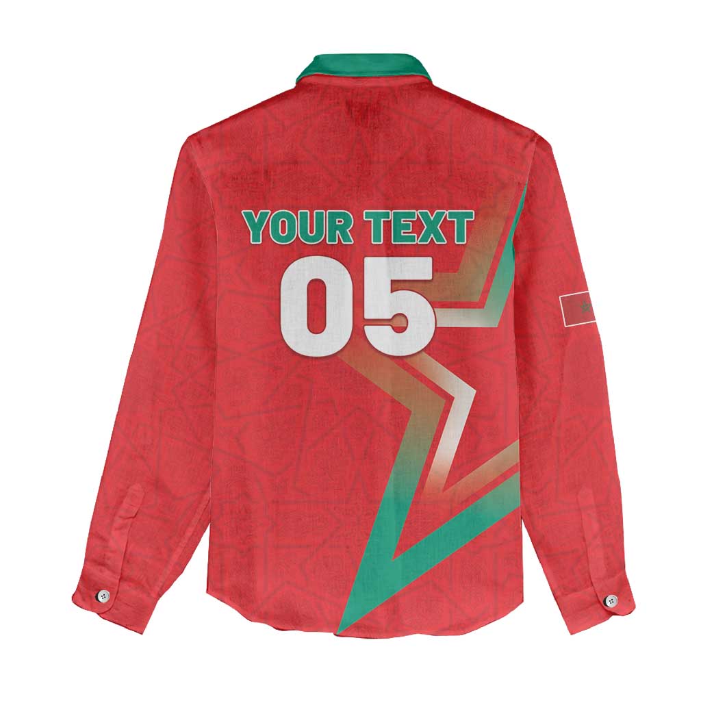 Custom Morocco WC Football 2026 Women Casual Shirt Go Champions Lion Spirit - Wonder Print Shop