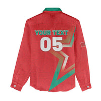 Custom Morocco WC Football 2026 Women Casual Shirt Go Champions Lion Spirit - Wonder Print Shop