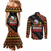 Black History Month Couples Matching Mermaid Dress and Long Sleeve Button Shirt One Month Can't Hold Our History