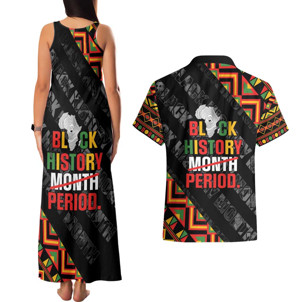 Black History Month Couples Matching Tank Maxi Dress and Hawaiian Shirt One Month Can't Hold Our History