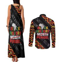 Black History Month Couples Matching Tank Maxi Dress and Long Sleeve Button Shirt One Month Can't Hold Our History