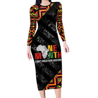 Black History Month Family Matching Long Sleeve Bodycon Dress and Hawaiian Shirt One Month Can't Hold Our History