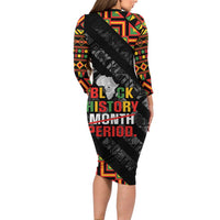 Black History Month Family Matching Long Sleeve Bodycon Dress and Hawaiian Shirt One Month Can't Hold Our History
