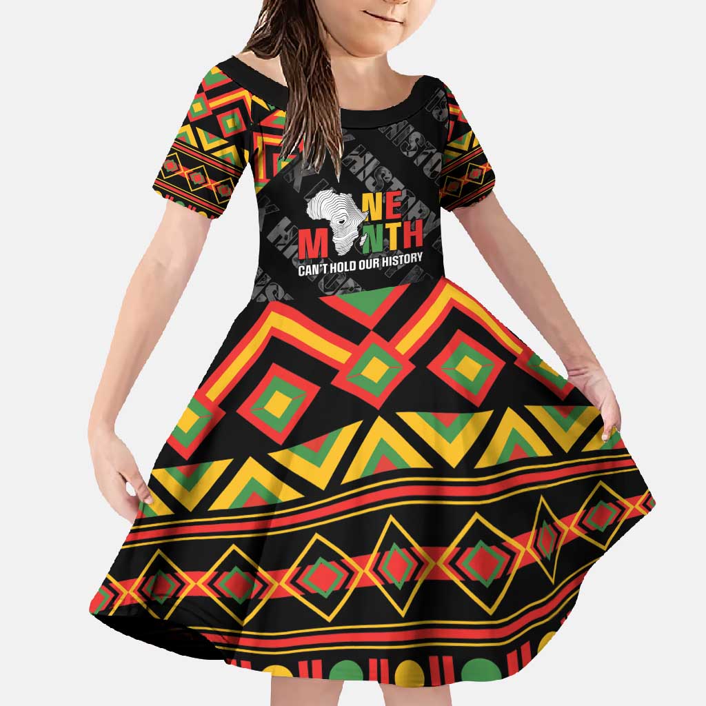 Black History Month Family Matching Mermaid Dress and Hawaiian Shirt One Month Can't Hold Our History