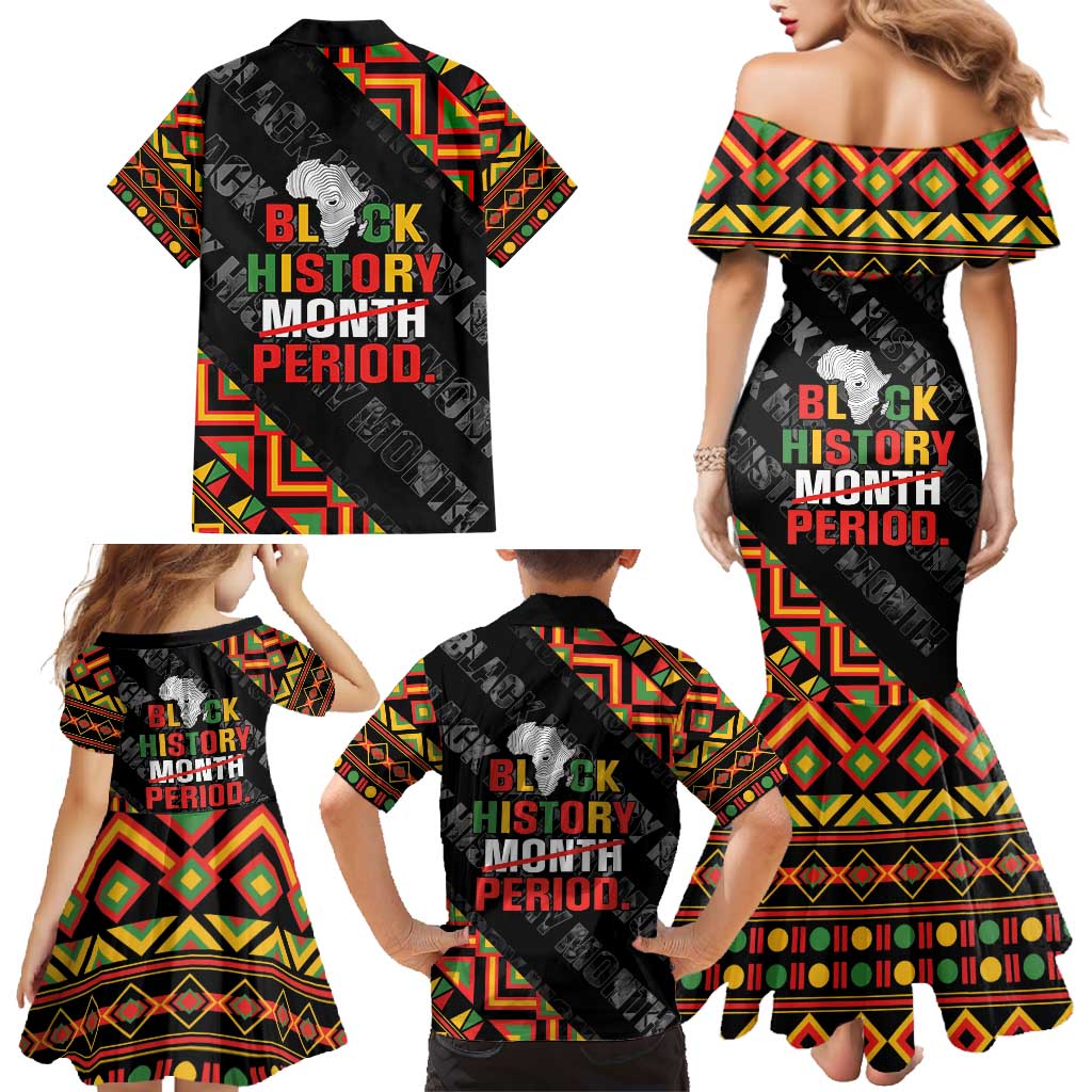 Black History Month Family Matching Mermaid Dress and Hawaiian Shirt One Month Can't Hold Our History