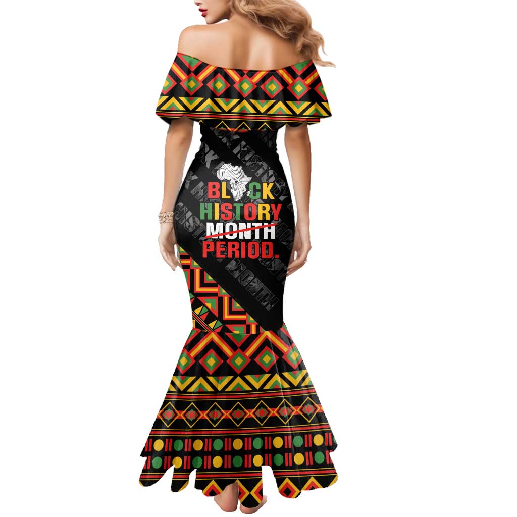Black History Month Family Matching Mermaid Dress and Hawaiian Shirt One Month Can't Hold Our History
